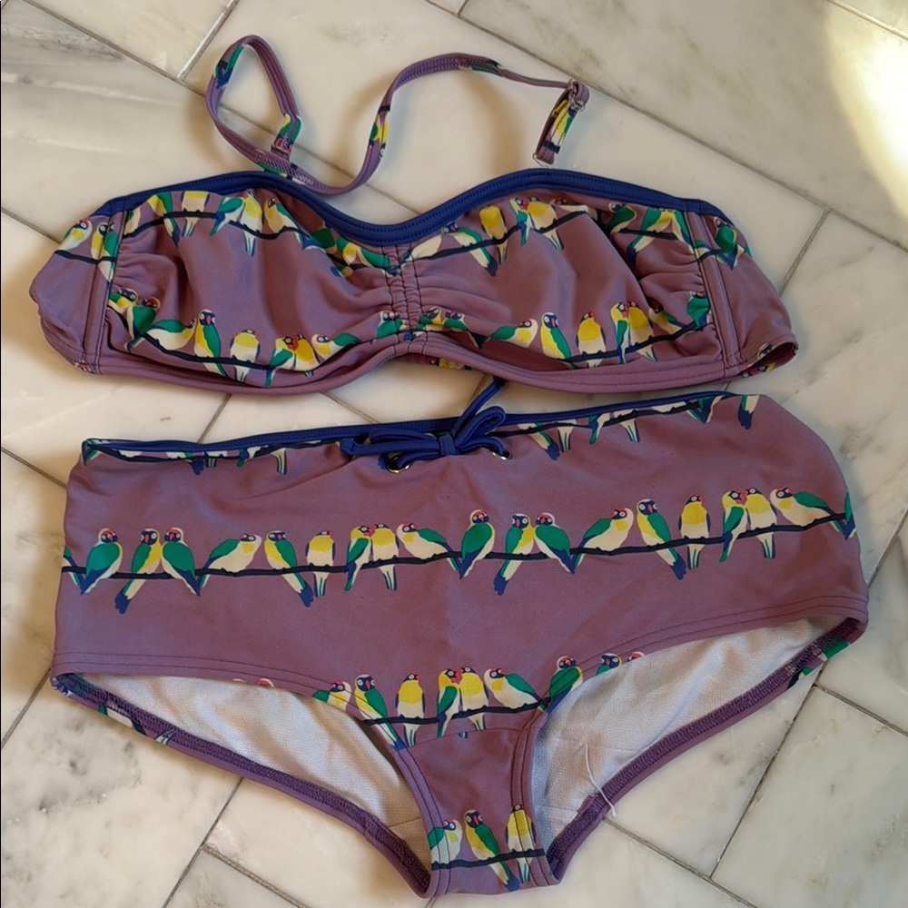 Kids Parrot Print Bikini Set